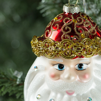 Üveggömb karácsonyi dísz – kézzel készített, modern minimalista stílus, karácsonyi dekoráció Mikulással és hóemberrel