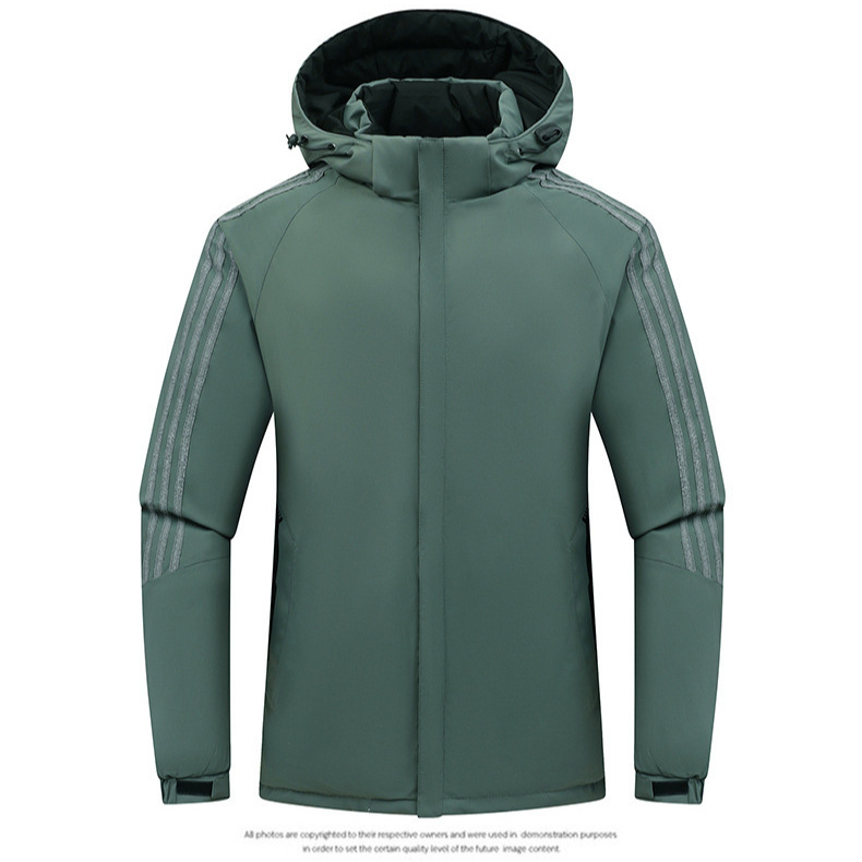 Reverzív téli kabát levehető kapucnival, cipzáros záródás, lazán szabott kardigan-stílus, poliészter külső és bélés