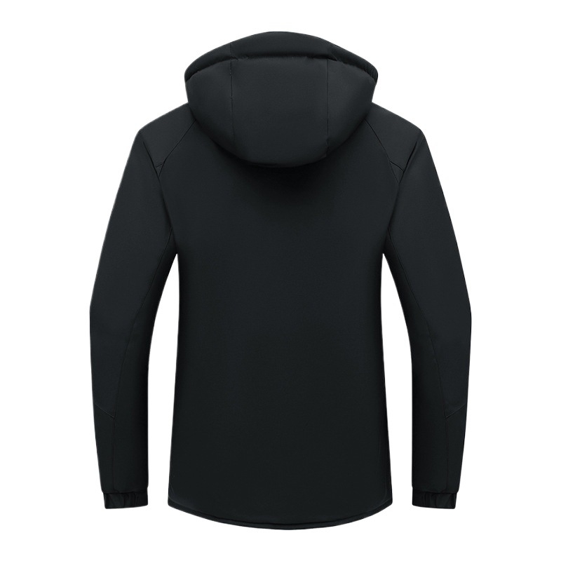 Reverzív téli kabát levehető kapucnival, cipzáros záródás, lazán szabott kardigan-stílus, poliészter külső és bélés