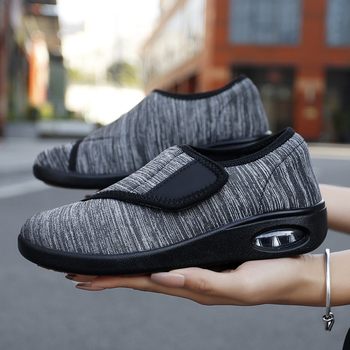 Unisex sieťové tenisky na chôdzu so zapínaním na suchý zips, leto, okrúhla špička