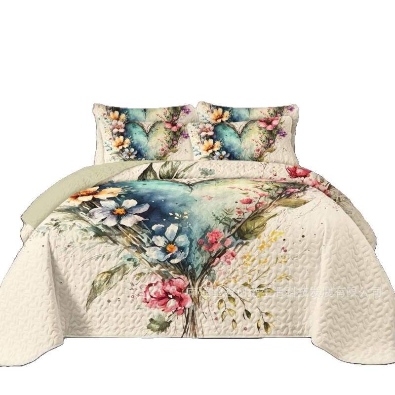 Покривало за легло с дигитален печат, машинно пране, плат от синтетично влакно и пълнеж от обикновени влакна, подходящо за всички сезони, Burberry.