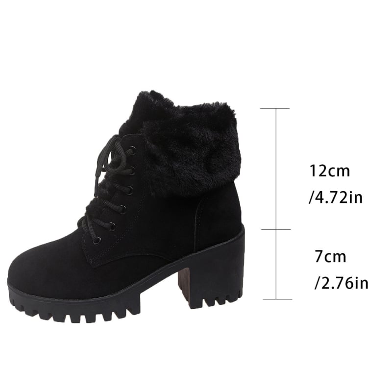 Női velúr csizma kerek orrú, 6–8 cm magas, vastag sarok, elöl fűzővel zárható, textile talpbetét