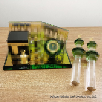 Sklenený geometrický architektonický model – Mecca Clock Tower, volanie k modlitbe, visiaca ozdoba s intarziou