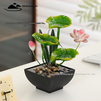 Metálny stolový vodný dekor s motívom lotosu, pastoraálny štýl, značka New Tianquan