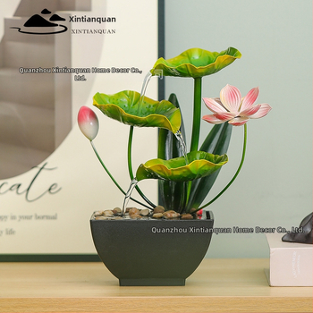 Metálny stolový vodný dekor s motívom lotosu, pastoraálny štýl, značka New Tianquan