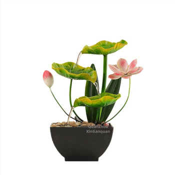 Metálny stolový vodný dekor s motívom lotosu, pastoraálny štýl, značka New Tianquan