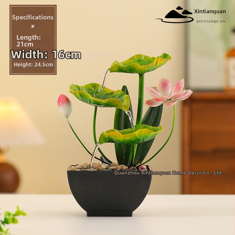 Metálny stolový vodný dekor s motívom lotosu, pastoraálny štýl, značka New Tianquan