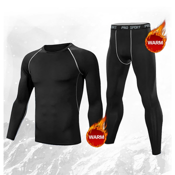 Pánska športová súprava so štíhlym strihom, dlhé rukávy, okrúhly výstrih, polyester s 8% elastan, podšívka Milk Silk, jednofarebná