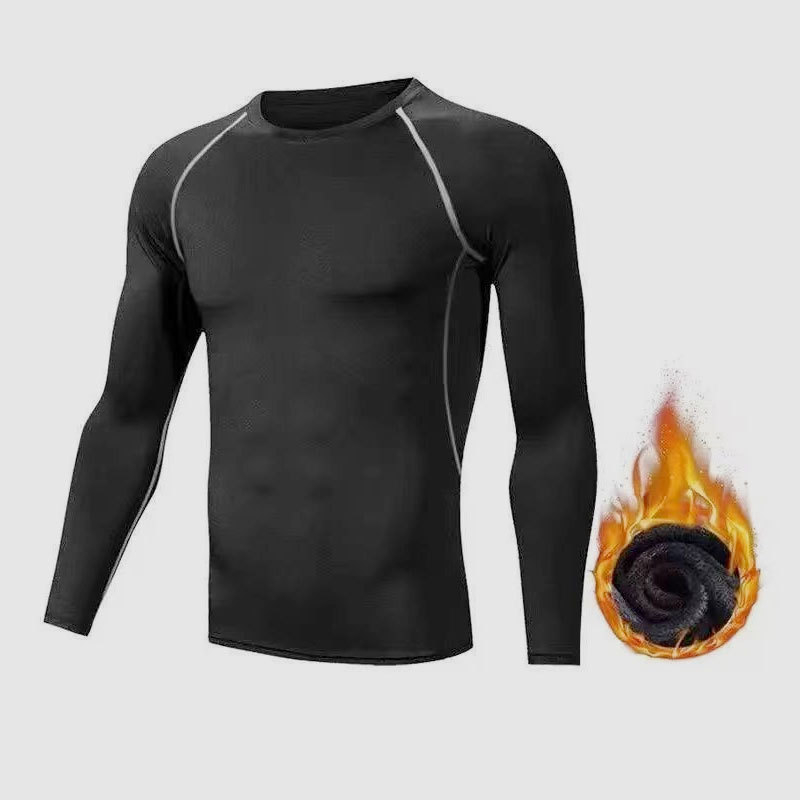 Pánska športová súprava so štíhlym strihom, dlhé rukávy, okrúhly výstrih, polyester s 8% elastan, podšívka Milk Silk, jednofarebná