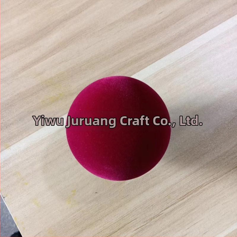 Vianočná guľa s flockingom — Poly Velvet značka, materiál flocking a flocking spracovanie