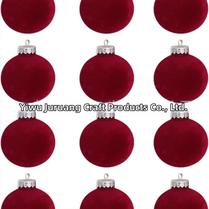 Vianočná guľa s flockingom — Poly Velvet značka, materiál flocking a flocking spracovanie