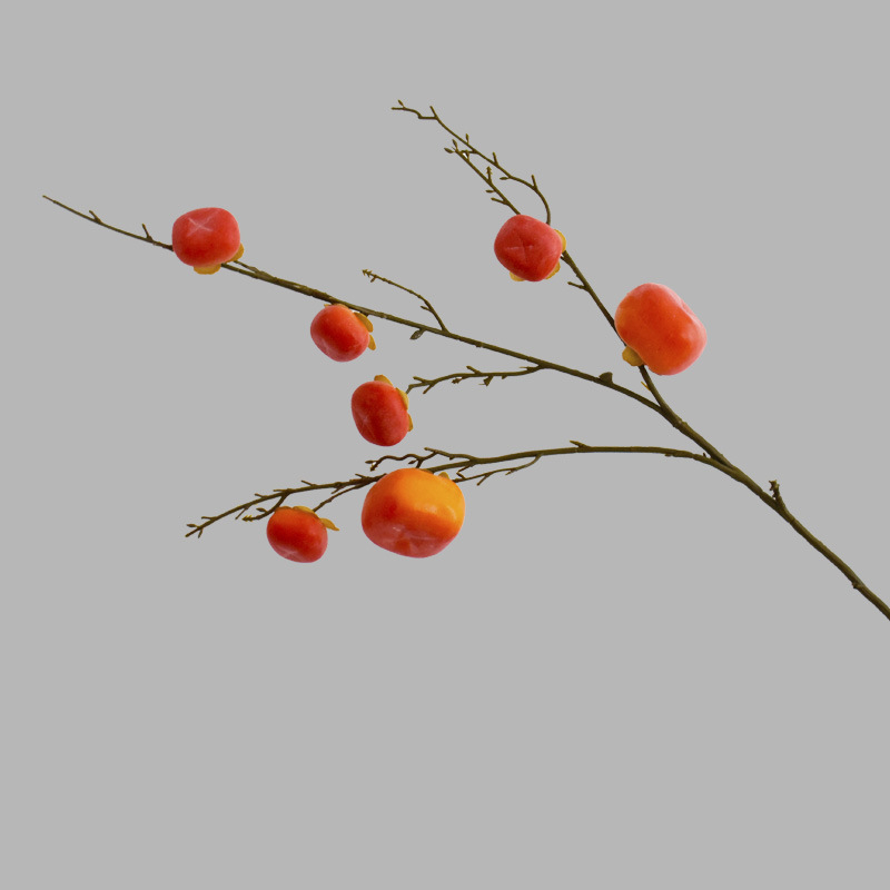 Qiyang Umelé kvety — Granátové jablko, Bohatá ovocná odroda, Materiál 1390, určené na obývaciu izbu a svadobnú výzdobu