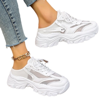 Papuci Baotou pentru femei, cu partea superioară PU, interior PU, talpă PU, vârf rotund, primăvara 2024