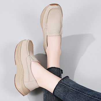 Női kényelmes slip-on cipő hálós felsőrésszel, kerek orr, vastag MD talp, alacsony boka, lélegző