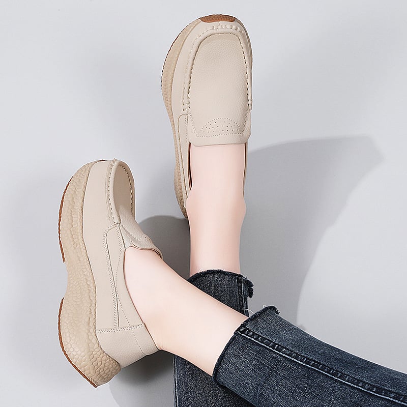 Női kényelmes slip-on cipő hálós felsőrésszel, kerek orr, vastag MD talp, alacsony boka, lélegző