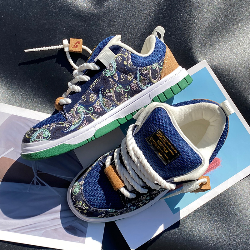 Unisex Casual nízke tenisky, vrchný materiál z syntetickej kože, gumová podrážka, šnúrky vpredu, vzor color-blocking