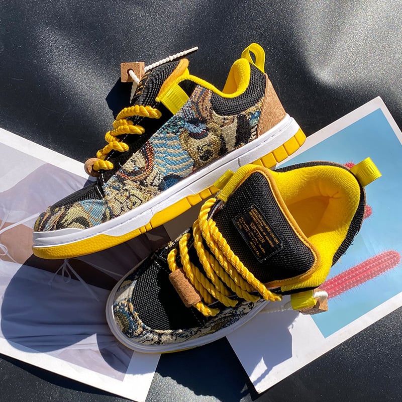 Unisex Casual nízke tenisky, vrchný materiál z syntetickej kože, gumová podrážka, šnúrky vpredu, vzor color-blocking