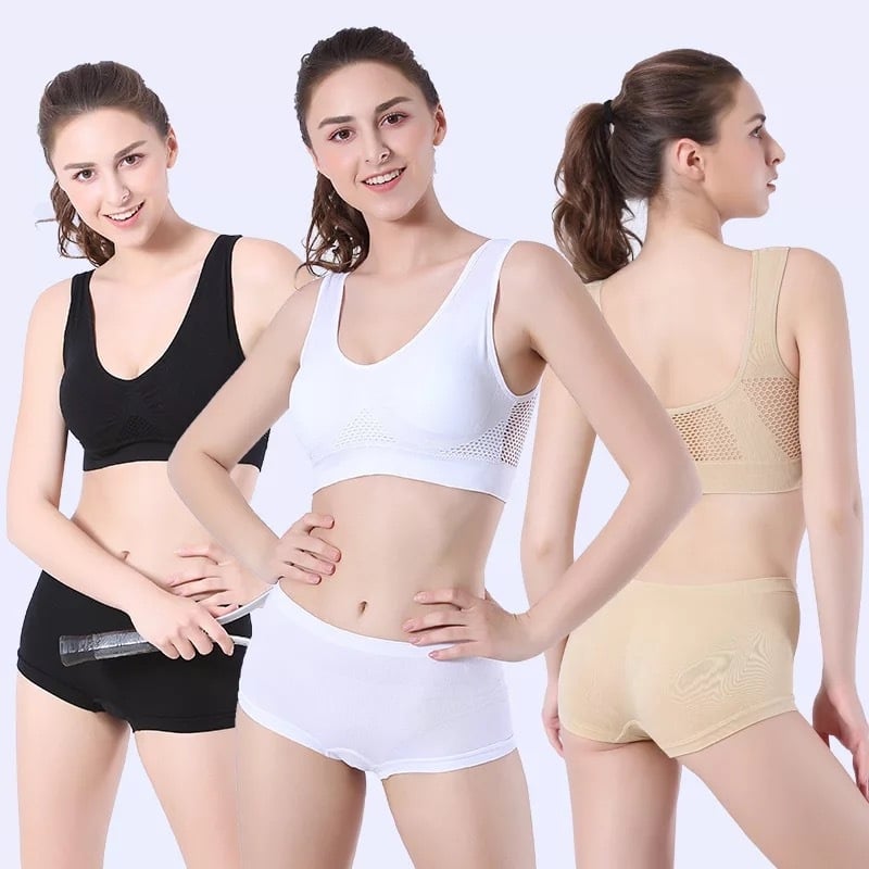 Αθλητικό σουτιέν με διάτρητο σχέδιο, αεριζόμενο, χωρίς ραφές, συγκράτηση, 90% νάιλον