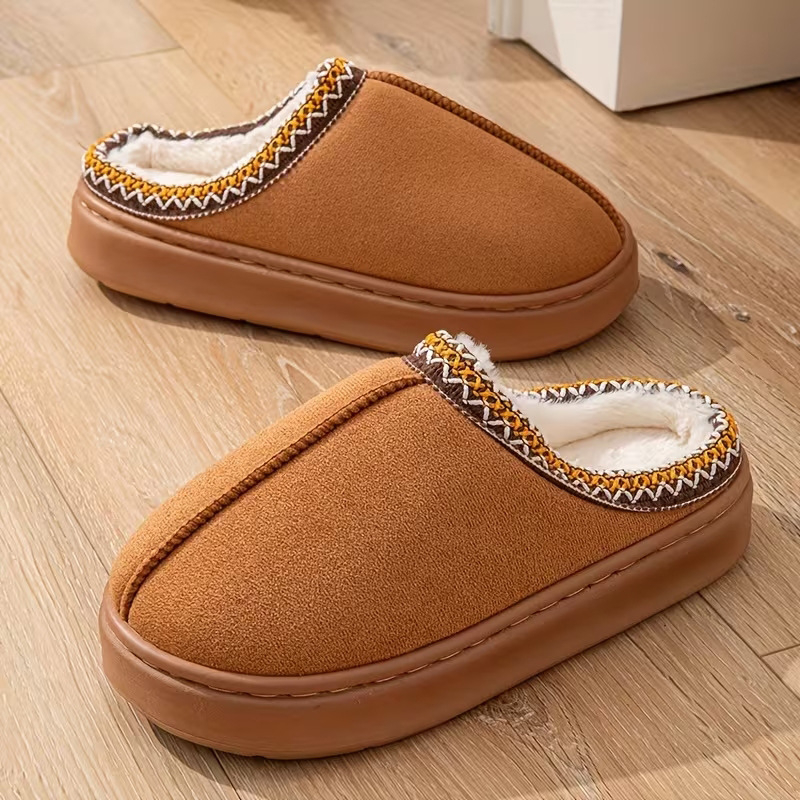 Puuvillased sussid talveks – soojad, ülemine kiht Mongoolia veluur, EVA tall, slip-on, ümmargune varvas