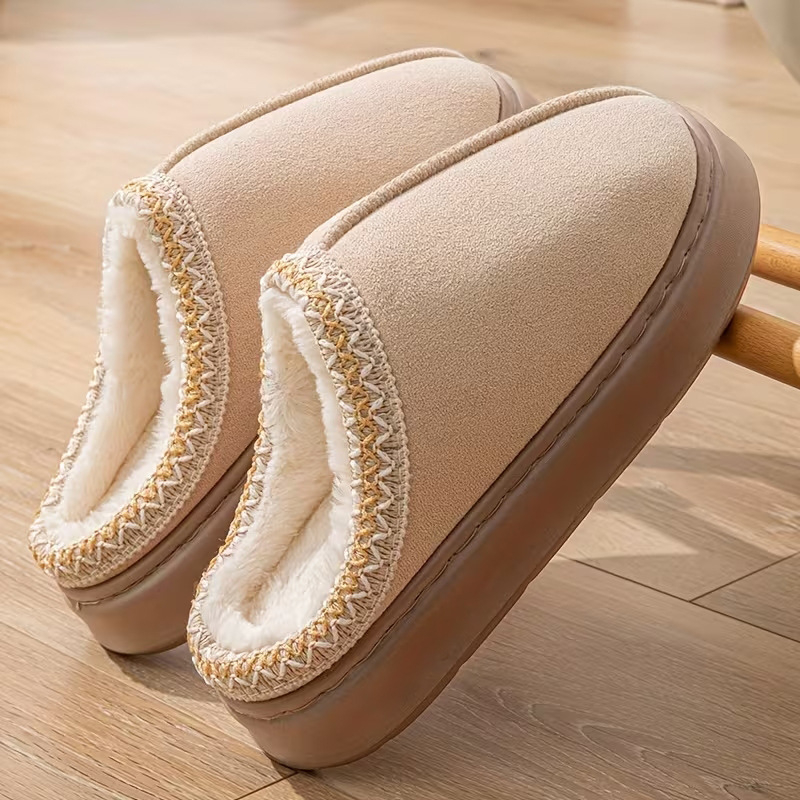 Puuvillased sussid talveks – soojad, ülemine kiht Mongoolia veluur, EVA tall, slip-on, ümmargune varvas