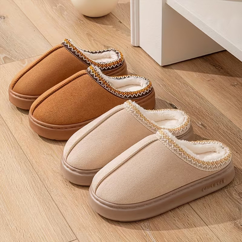 Puuvillased sussid talveks – soojad, ülemine kiht Mongoolia veluur, EVA tall, slip-on, ümmargune varvas