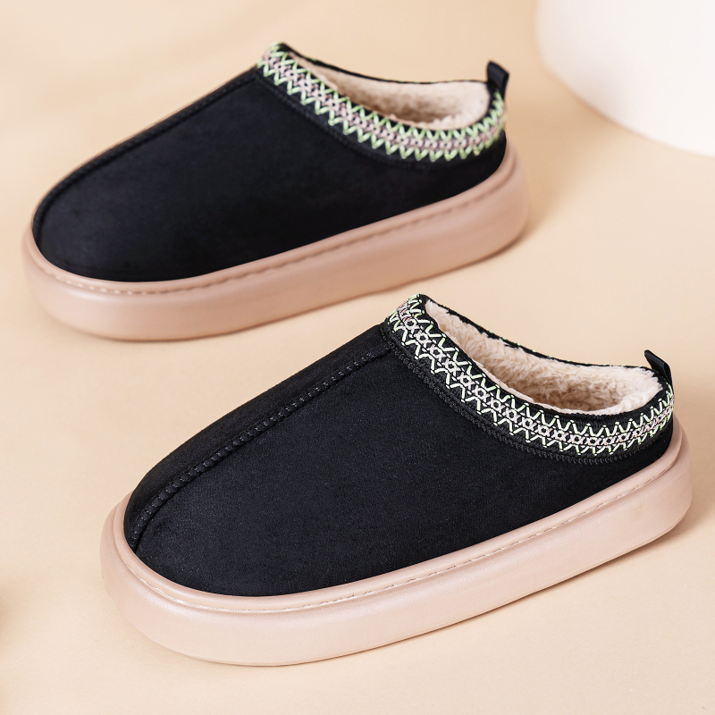 Puuvillased sussid talveks – soojad, ülemine kiht Mongoolia veluur, EVA tall, slip-on, ümmargune varvas