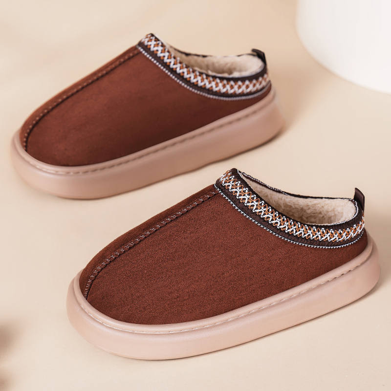 Puuvillased sussid talveks – soojad, ülemine kiht Mongoolia veluur, EVA tall, slip-on, ümmargune varvas