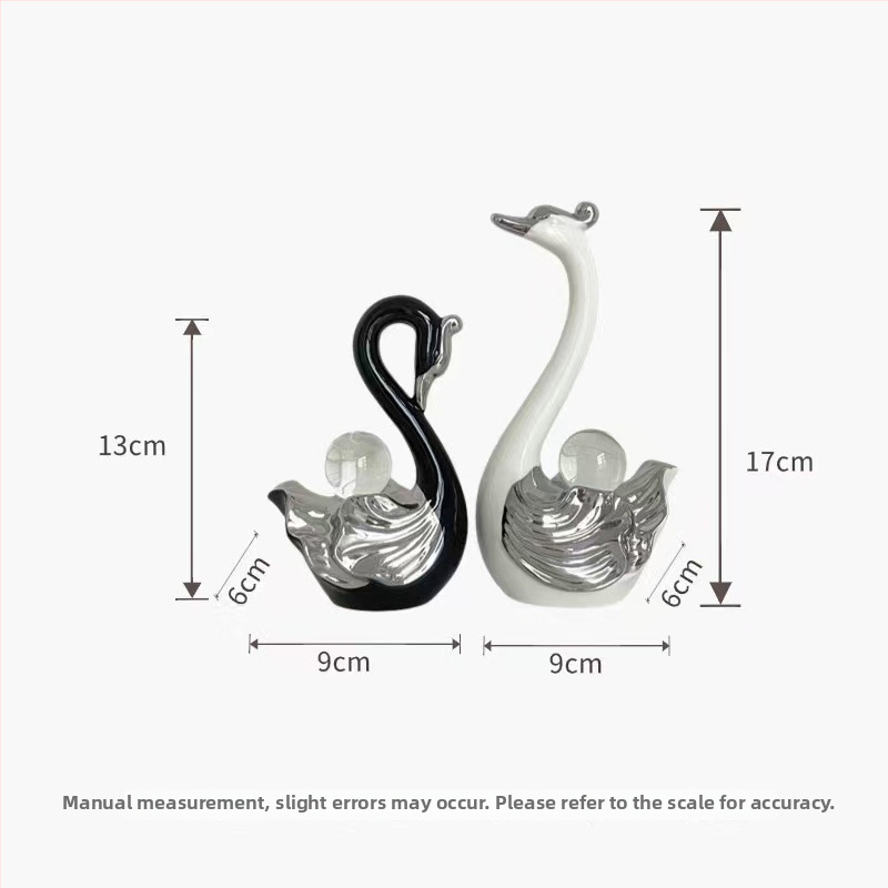 Socha labute z živice, ľahký luxus štýl, vyrezávané spracovanie, vlastná úprava, ID 6ijaW3hY