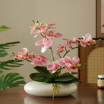 Umelý kvet Peónia pre stolovú dekoráciu, železná drôt, tkaný vzhľad, svadobné použitie