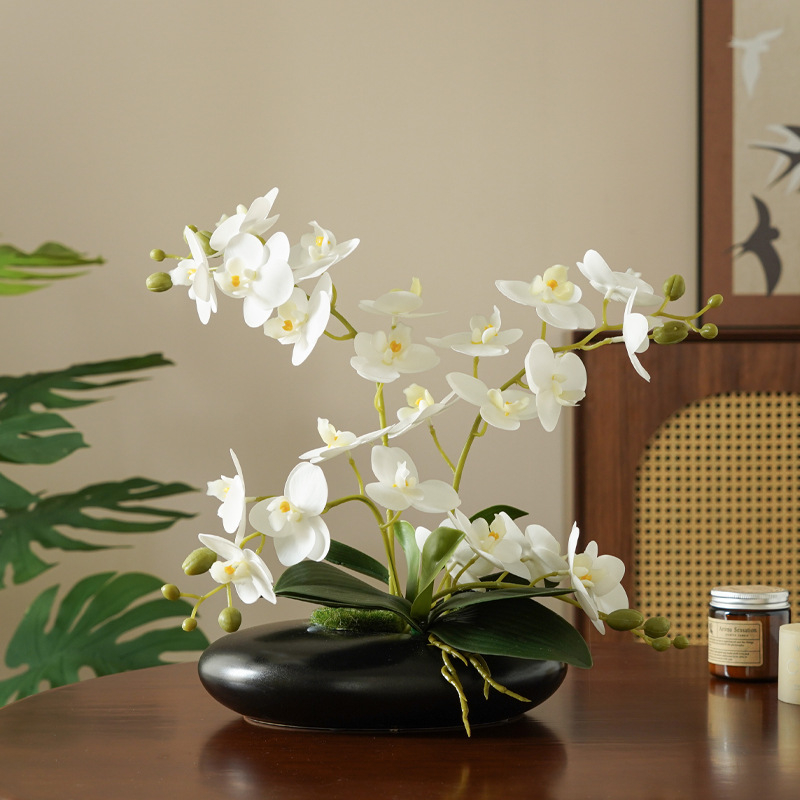 Umelý kvet Peónia pre stolovú dekoráciu, železná drôt, tkaný vzhľad, svadobné použitie