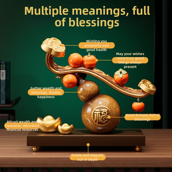 Živicová ozdoba v tvare tekvice do obývačky — štýl ľahký luxus, obchodný dar, model ltao912732657409