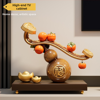 Živicová ozdoba v tvare tekvice do obývačky — štýl ľahký luxus, obchodný dar, model ltao912732657409