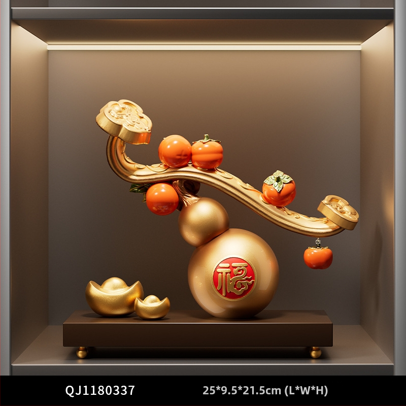 Živicová ozdoba v tvare tekvice do obývačky — štýl ľahký luxus, obchodný dar, model ltao912732657409