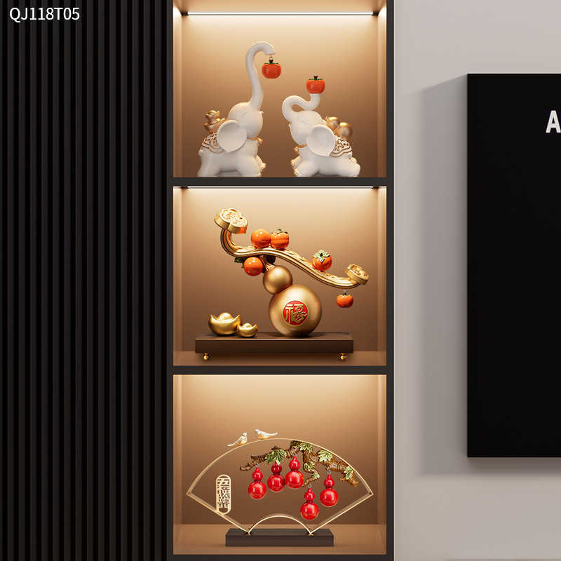 Živicová ozdoba v tvare tekvice do obývačky — štýl ľahký luxus, obchodný dar, model ltao912732657409