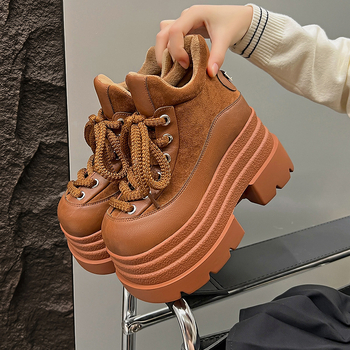 Pantofi damă din piele, mici, cu vârf rotund, partea superioară Ultra-fiber velur, toc peste 8 cm, talpă din cauciuc