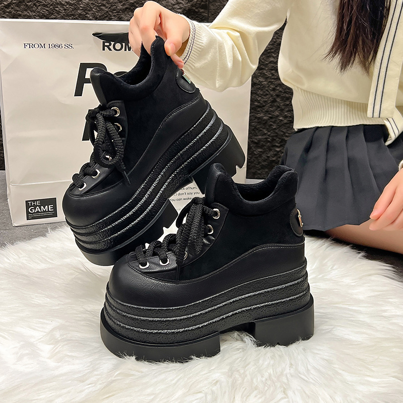 Pantofi damă din piele, mici, cu vârf rotund, partea superioară Ultra-fiber velur, toc peste 8 cm, talpă din cauciuc