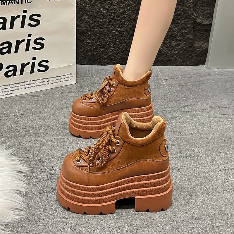 Pantofi damă din piele, mici, cu vârf rotund, partea superioară Ultra-fiber velur, toc peste 8 cm, talpă din cauciuc