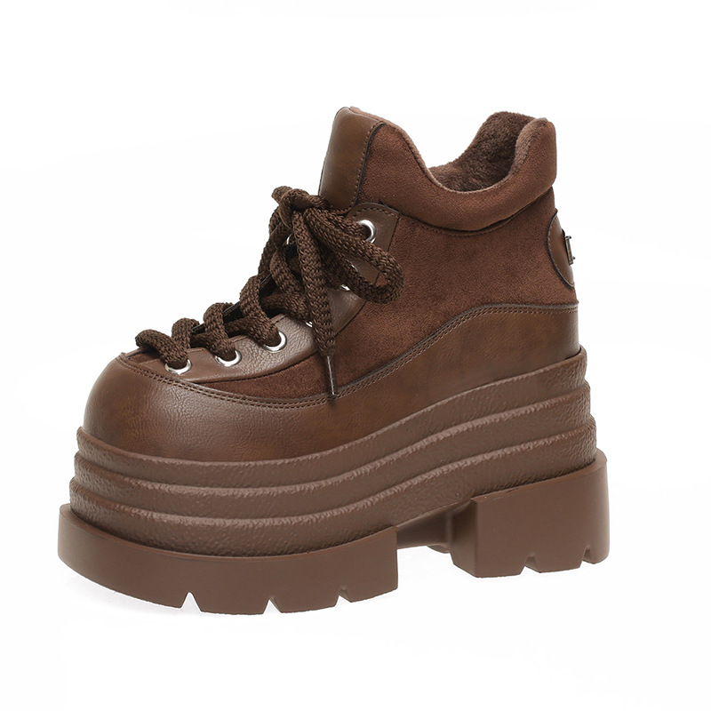 Pantofi damă din piele, mici, cu vârf rotund, partea superioară Ultra-fiber velur, toc peste 8 cm, talpă din cauciuc