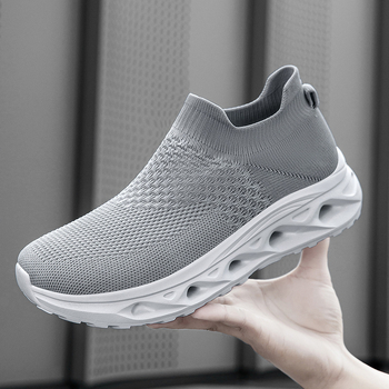 Pantofi slip-on Flyknit unisex, patru sezoane, exterior plasă, talpă EVA