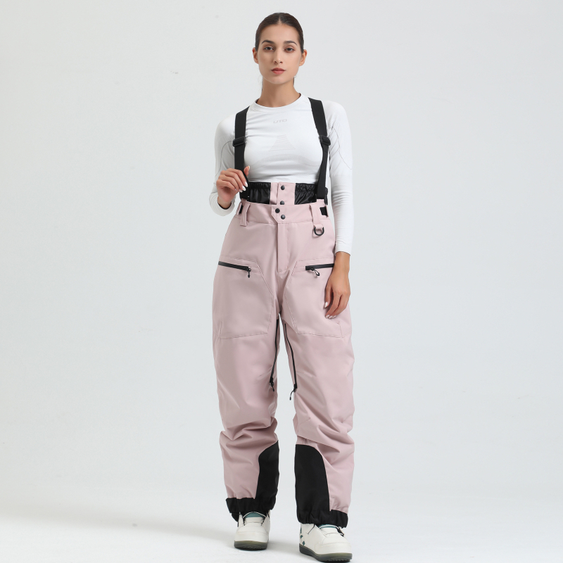 Ски панталони унисекс с презрамки - удебелена изолация, ветроустойчиви и водоустойчиви 15000 мм, подплата: полиестер, материя: полиестер, стил 2598