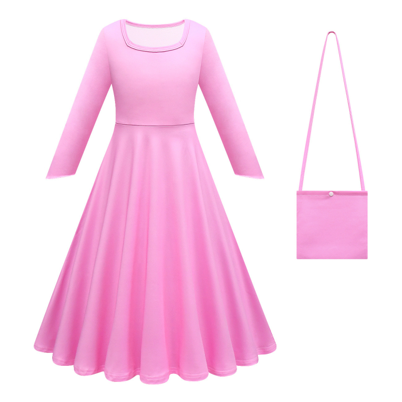 Detský cosplay set – Sprunki plyš Halloween plášť a dlhá sukňa, štýl princezná, 65% acetátové vlákna, jar–jeseň