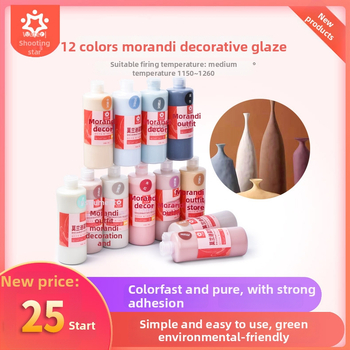 Morandi keramická glazúra — dekoratívna podglazúra na maľovanie keramiky (Značka: Water meteor ceramic; Materiál: Kvapalina; Účel: Farbenie; IP: Nie)