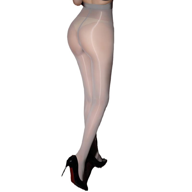 Colanți nylon cu crotch deschis – transparenți, model subțire, formare, anti-rupturi