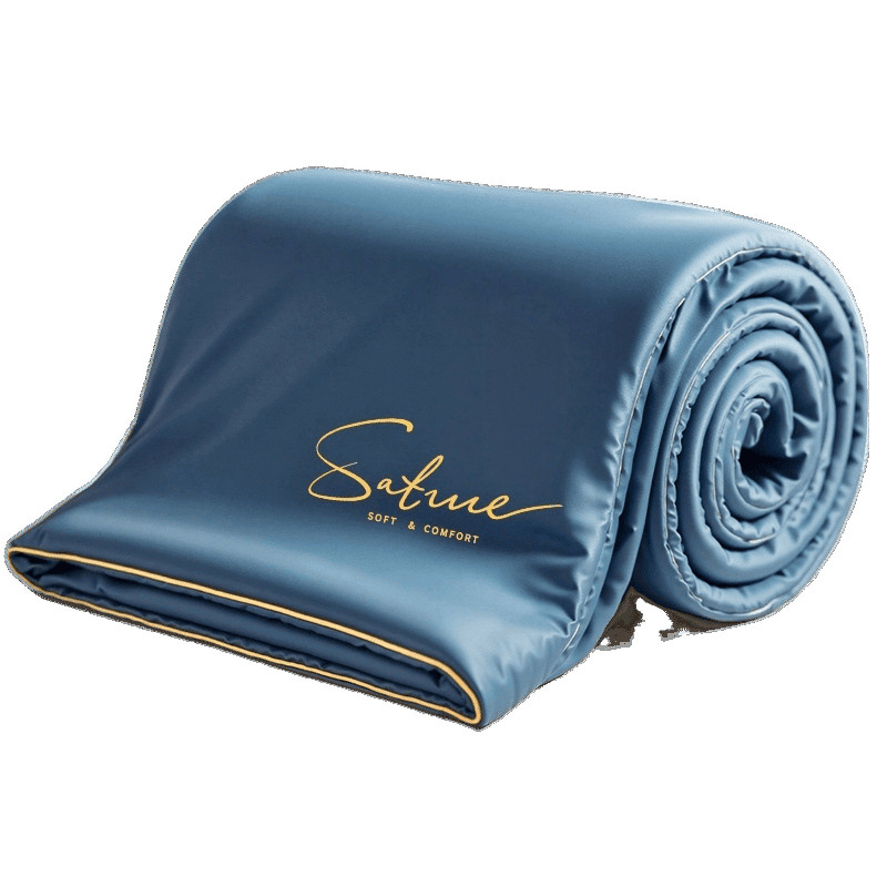 Всесезонно памучно одеяло с филър от соево влакно, туилова тъкан, ултралеко (<0,5 кг), машино пране