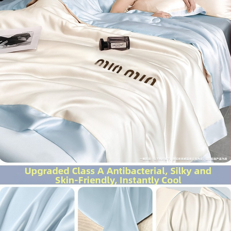 Prikrývka z bavlny pre všetky ročné obdobia, výplň zo sójových vlákien, twill tkanina, veľmi ľahká do 0,5 kg, pratiteľná v práčke