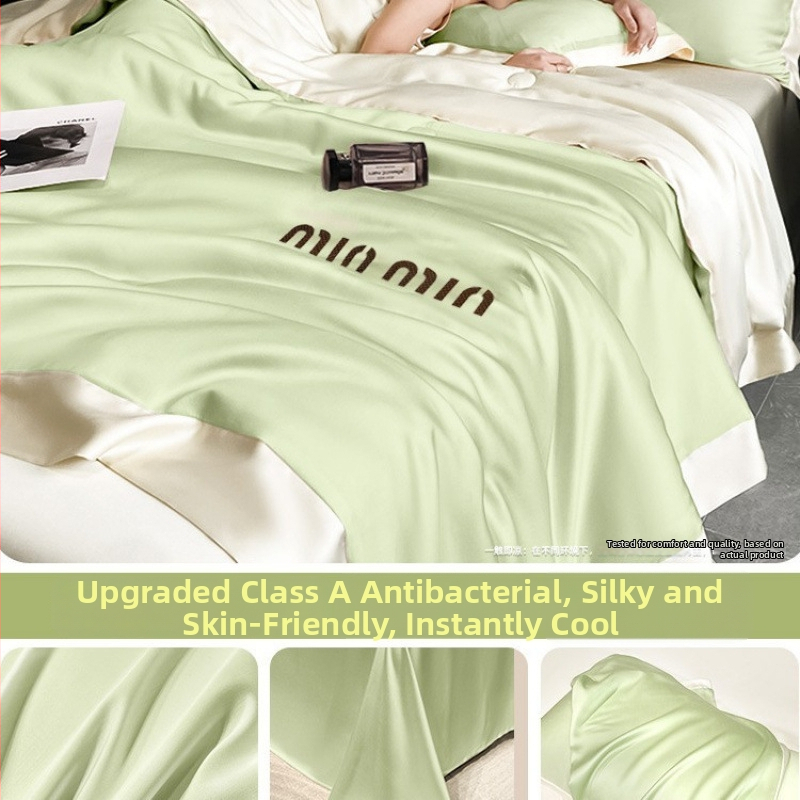 Prikrývka z bavlny pre všetky ročné obdobia, výplň zo sójových vlákien, twill tkanina, veľmi ľahká do 0,5 kg, pratiteľná v práčke