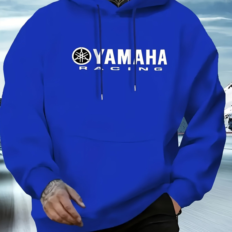 Muški fleece dukserica s kapuljom, print utrke, 96% poliester