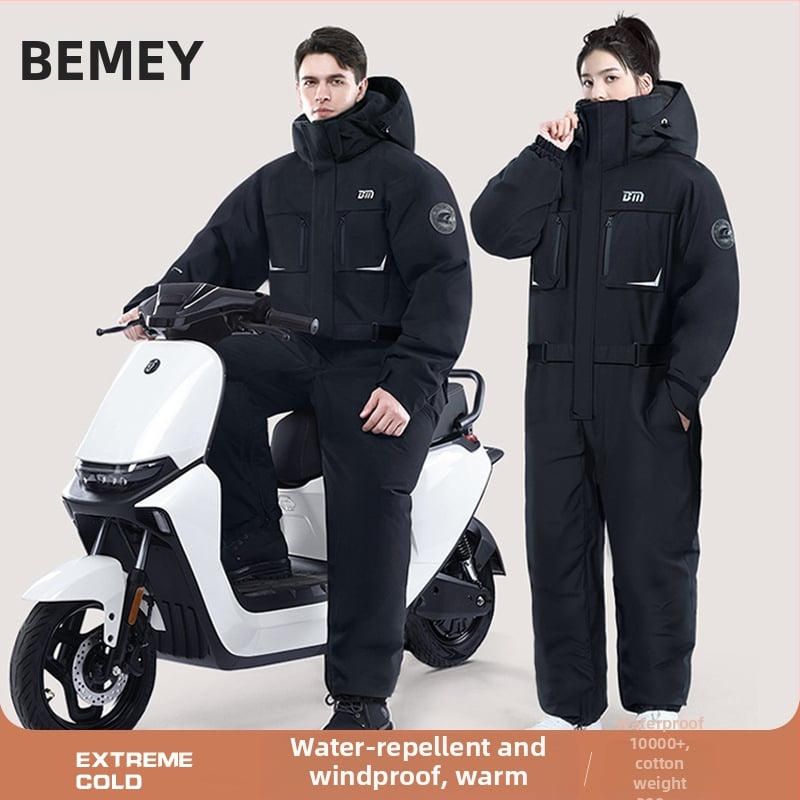 Beimei ветровка за мотоциклети и електрически превозни средства, подплатена с флис, дебела и водоустойчива, с печат на лого и възможност за персонализация