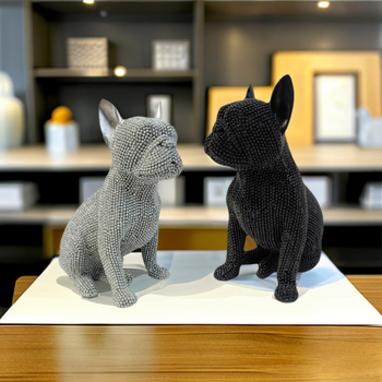 Soška z živice, ručne maľovaná, svetlý luxusný štýl, séria korálikov, prispôsobiteľná