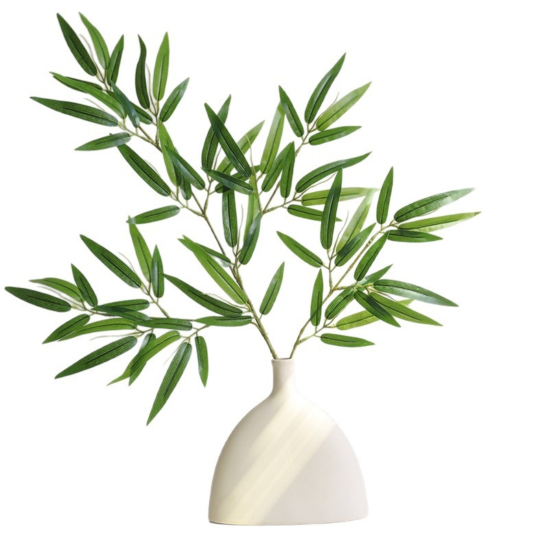 Rozdeľovač stola v čínskom štýle s bambusovými listami a motívmi Zen kvetov, polobloková obrazovka (Nie je dovezený; Nie je dar; Bez IP povolenia)